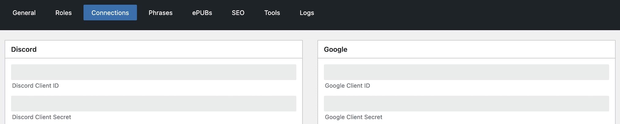 Connections Settings Preview